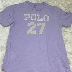purple polo graphic tee